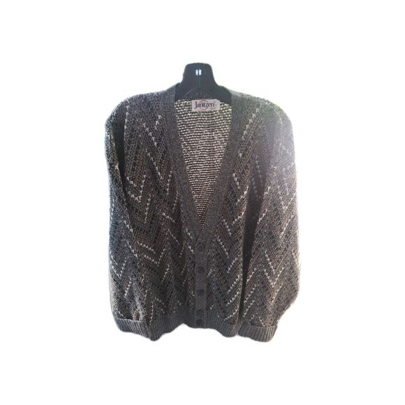 Jantzen Men's Vintage Geometric Cardigan Sweater Large Long Sleeve Button-Up